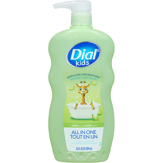 Dial Kids All In One Hair, Body + Bubble Bath Melon Scent Ages 2+ 709 ml, $1.34/100ml