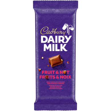 Cadbury DAIRY MILK Fruit & Nut Milk Chocolate Bar 90 g, $3.88/100g