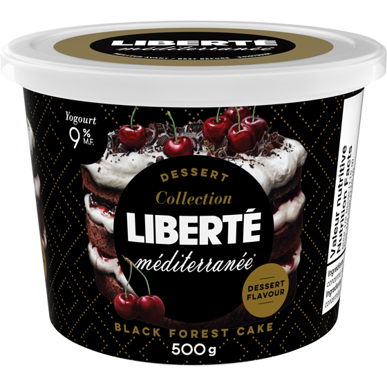 Liberte Yogurt 9% Dessert Collection, Black Forest Cake 500 g, $1.10/100g