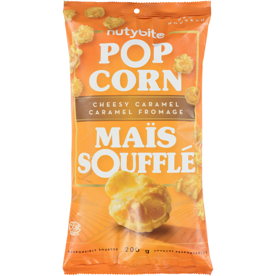 nutybite Maïs soufflé caramel fromage 200 g, 2,25 $/100g