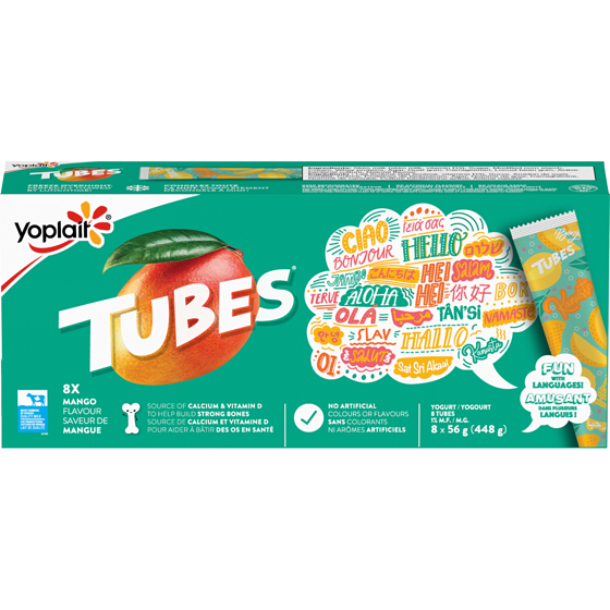 Yoplait Tubes yogourt mangue 448 g, 0,78 $/100g