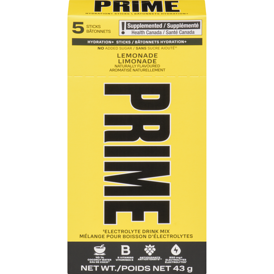 Prime Hydration Hydration+ Sticks Lemonade 47 g, $21.26/100g