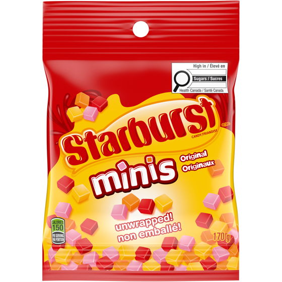 Starburst Original Unwrapped Mini Chewy Candy, Sharing Bag 170 g, $2.94/100g