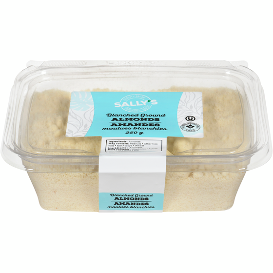 Sally Amandes moulues blanchies 250 g, 2,60 $/100g
