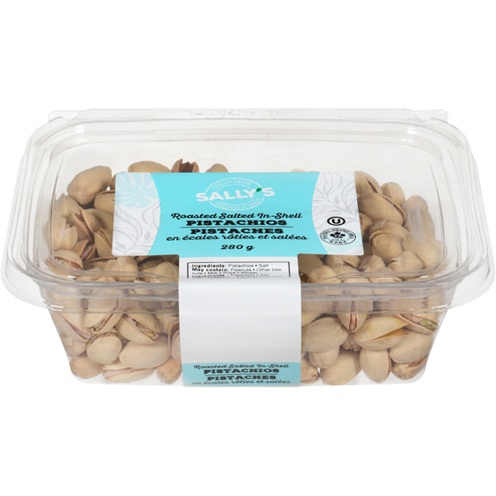Sally Pistaches en écales rôties et salées 280 g, 3,21 $/100g