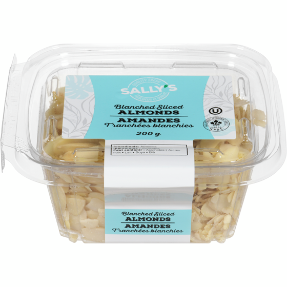 Sally Amandes tranchées blanchies 200 g, 3,00 $/100g