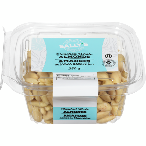 Sally Amandes entières blanchies 250 g, 2,60 $/100g