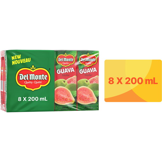 Del Monte Guava Nectar Juice Boxes 8x200.0 ml, $0.30/100ml
