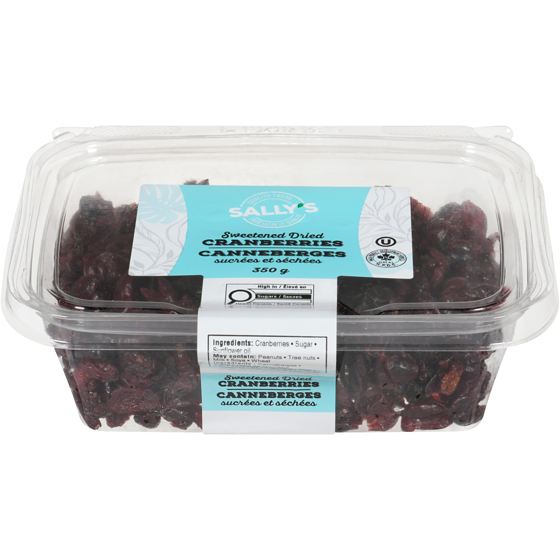 Sally Sweetened Dried Cranberries 350 g, $2.00/100g