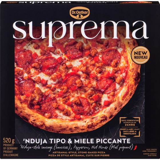 Dr Oetker Suprema Artisanal-Style, Stone-Baked Pizza 'nduja Tipo & Miele Piccante 520 g, $1.83/100g