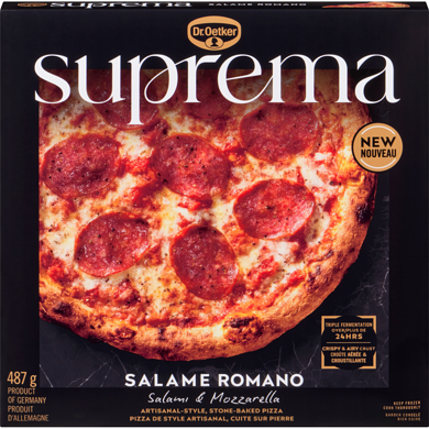 Dr Oetker Suprema Artisanal-Style, Stone-Baked Pizza Salame Romano 487 g, $1.95/100g