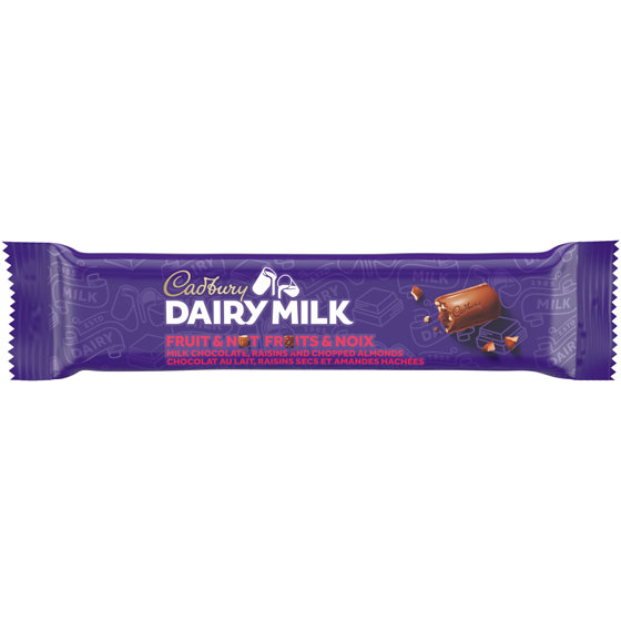 Cadbury DAIRY MILK Fruit & Nut Milk Chocolate Bar 38 g, $4.71/100g