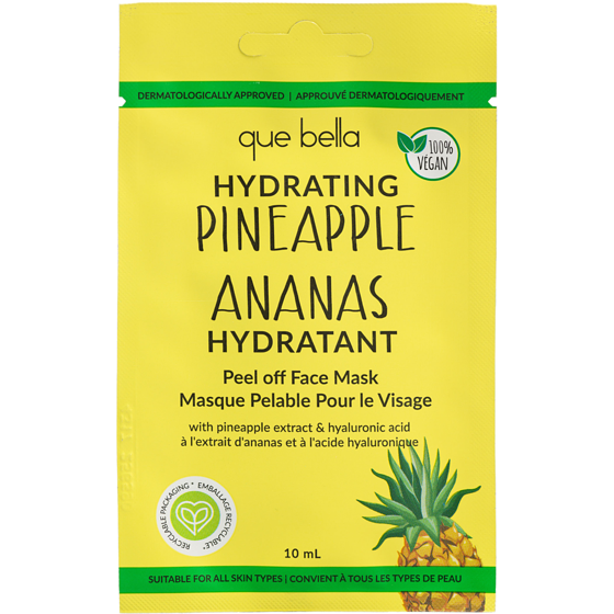 Que Bella Peel Off Face Mask, Hydrating Pineapple 10 ml, $26.90/100ml