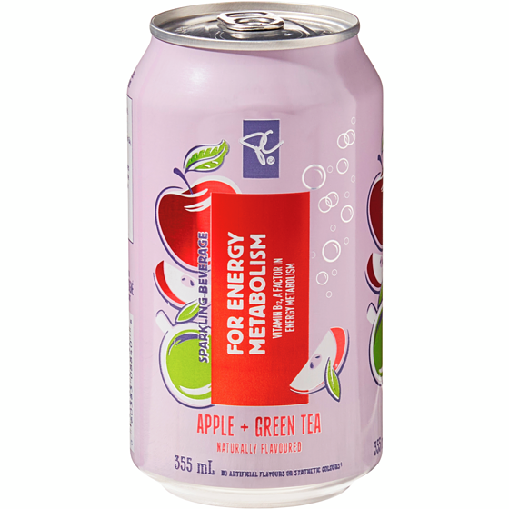 President's Choice Apple + Green Tea Flavoured Sparkling Beverage with Vitamin B12 for Energy Metabolism 6x355.0 ml, $0.33/100ml