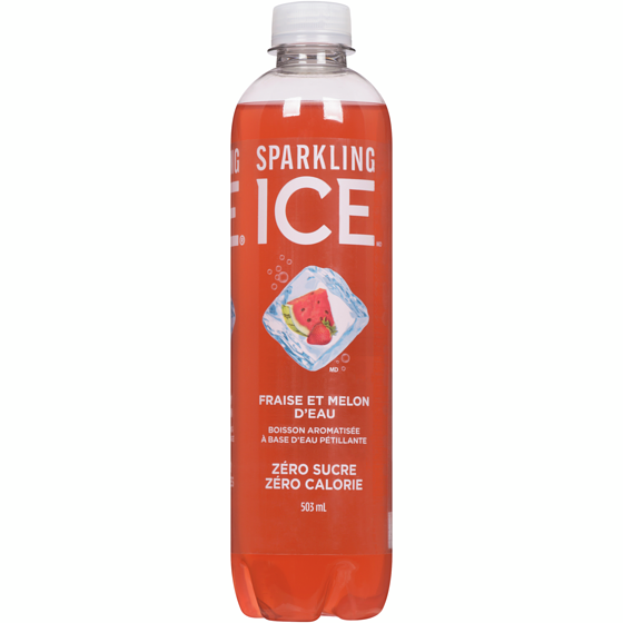 Sparkling Ice Boisson aromatisée à base d'eau pétillante fraise et melon d'eau 503 ml, 0,26 $/100ml