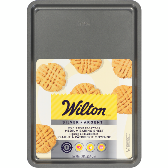 Wilton Non-Stick Bakeware Medium Baking Sheet Silver 38.1 X 25.4 Cm 1 ea, $13.49/1ea