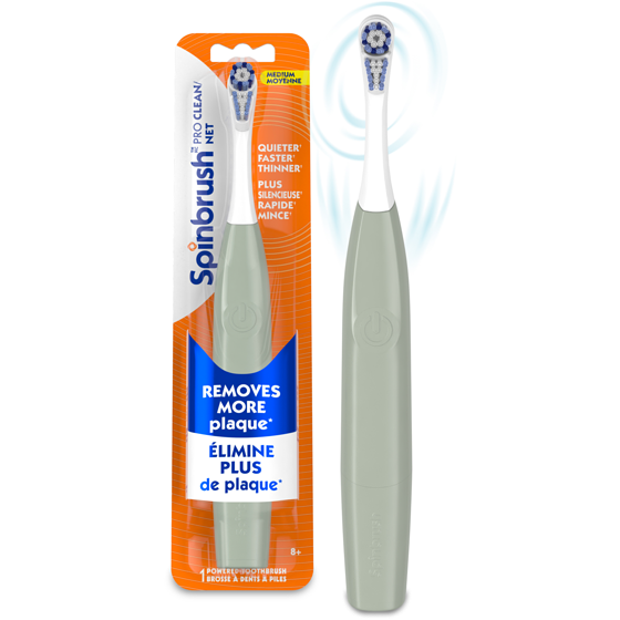 Spinbrush Brosse À Dents À Piles PRO CLEAN, Moyenne 1 ea, 12,50 $/1ch