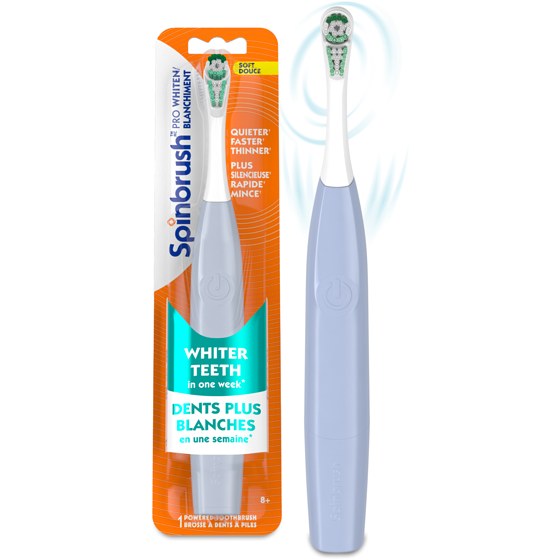 Spinbrush Brosse À Dents À Piles PRO WHITEN, Douce 1 ea, 12,99 $/1ch