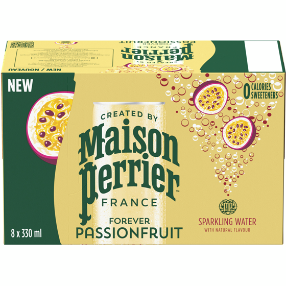 Maison Perrier Sparkling Water Beverage Forever Passion Fruit 8x330.0 ml, $0.32/100ml