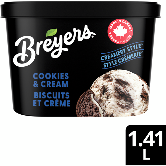 Breyers Crème glacée légère Biscuits et Crème  1410 ml, 0,32 $/100ml