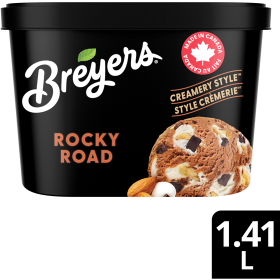 Breyers Crème glacée légère Rocky Road  1410 ml, 0,32 $/100ml