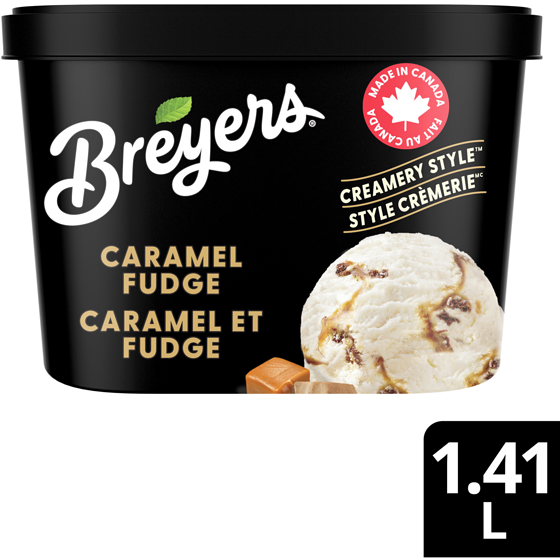 Breyers Crème glacée légère Caramel et Fudge  1410 ml, 0,32 $/100ml