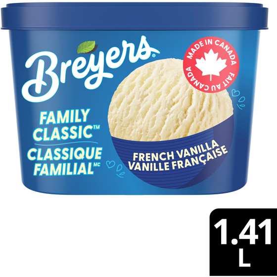 Breyers French Vanilla Frozen Dessert  1410 ml, $0.32/100ml