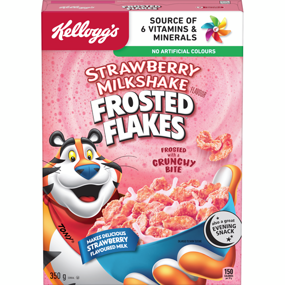 Kelloggs Frosted Flakes Cereal Strawberry Milkshake Flavour 350 g, $1.65/100g