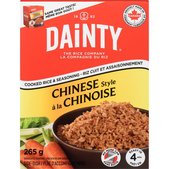 Dainty Cooked Rice & Seasoning Chinese Style 265 g, $1.05/100g