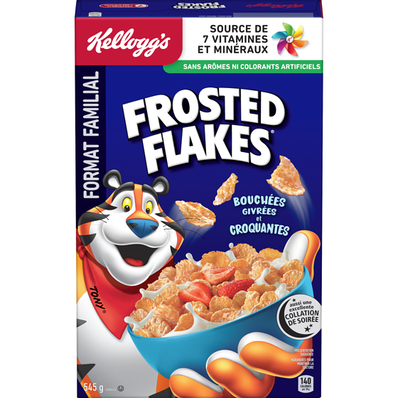 Kellogg’s Céréales Frosted Flakes format familial 545 g, 1,10 $/100g