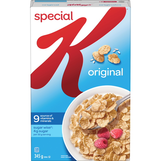 Kelloggs Special K Cereal Original 345 g, $2.03/100g