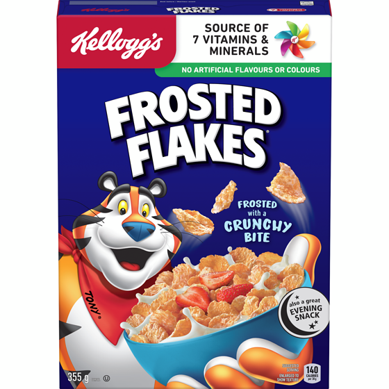 Kelloggs Frosted Flakes Cereal 355 g, $1.12/100g