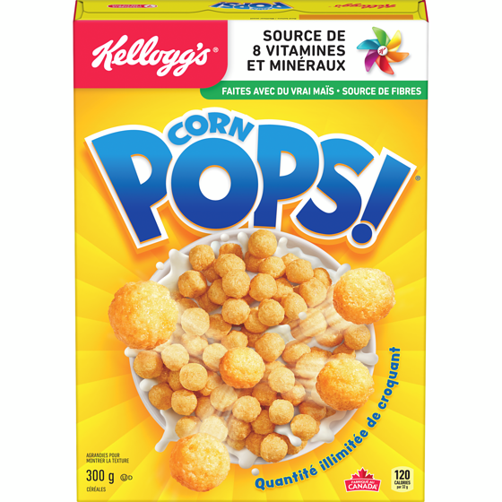 Kellogg’s Céréales Corn Pops 300 g, 1,17 $/100g