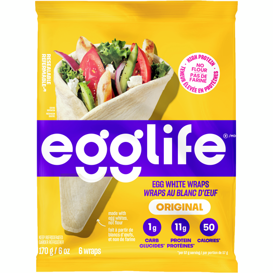 EGGLIFE Wraps au blanc d'œuf original 170 g, 7,05 $/100g