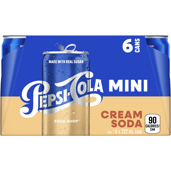 Pepsi Cream Soda 6x222.0 ml, $0.41/100ml