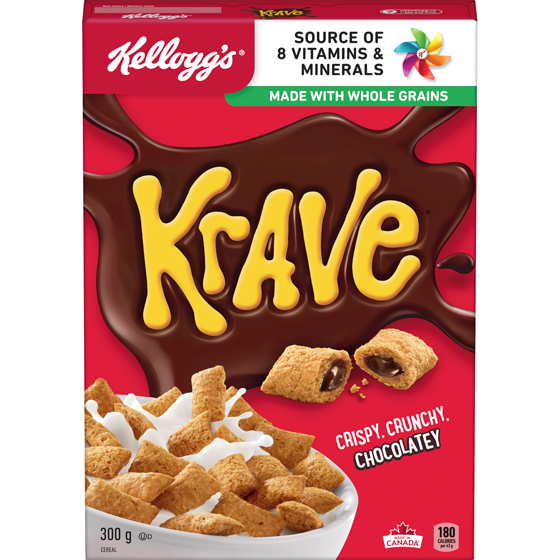 Kelloggs Krave Cereal 300 g, $1.93/100g