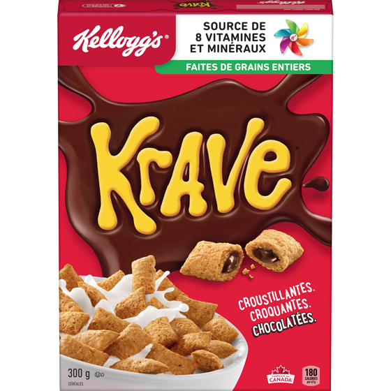 Kellogg’s Céréales Krave 300 g, 1,17 $/100g