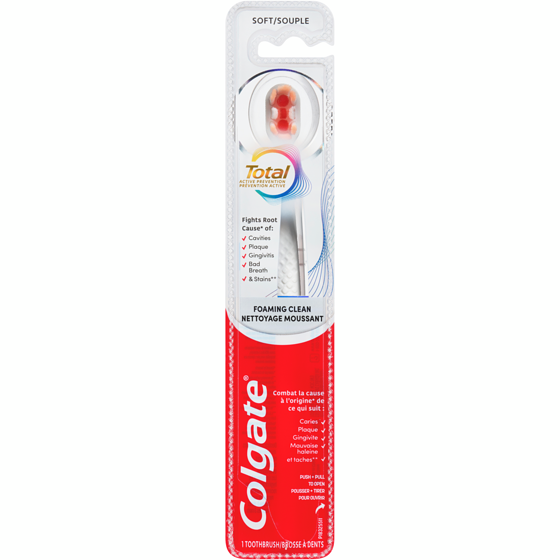 Colgate Brosse à dents Total nettoyage moussant souple 1 ea, 6,99 $/1ch