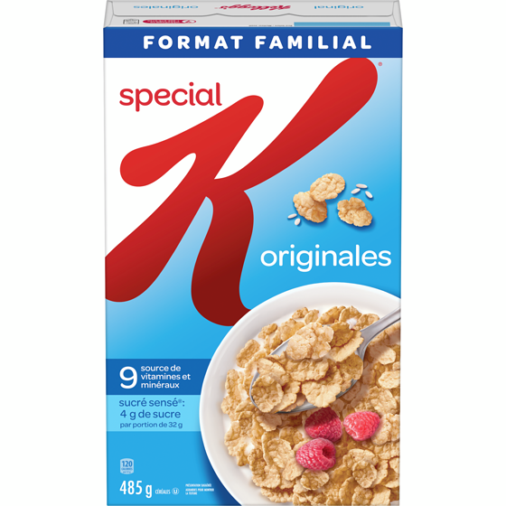 Kellogg’s Special K Céréales originales format familial 485 g, 1,24 $/100g
