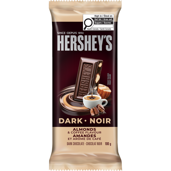 Hershey's Signature Dark Almonds & Coffee Bar 100 g, $3.49/100g