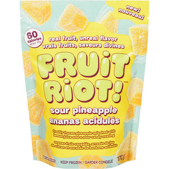FRUIT RIOT! Ananas acidulés 170 g, 4,71 $/100g
