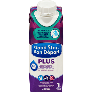 Good Start Plus préparation pour nourrissons à base de lait enrichie de fer liquide concentré 0 mois+ 12x240.0 ml, 1,56 $/100ml