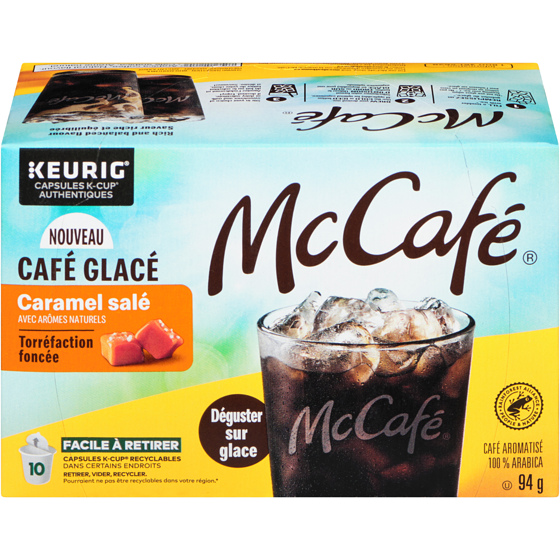 McCafé McCafé café glacé Caramel salé, torréfaction foncée, capsules K-Cup, 10 unités 10 ea, 1,70 $/1ch