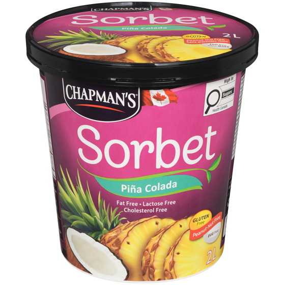 Chapmans Piña Colada Sorbet 2 l, $0.25/100ml