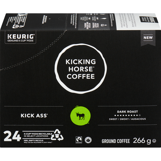 Kicking Horse Kick Ass, Dark Roast, K-Cup Coffee Pods, 24 Count 24 ea, $1.54/1ea
