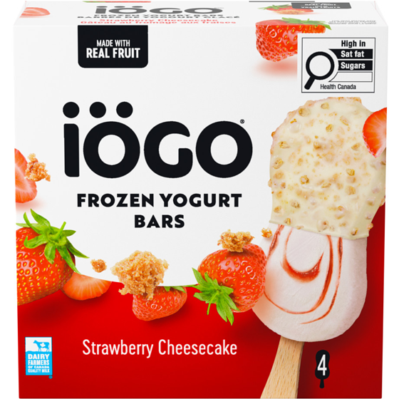IOGO Frozen Yogurt Bars, Strawberry Cheesecake 320 ml, $2.03/100ml