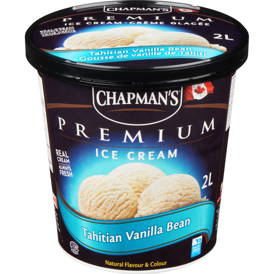 Chapmans Premium Tahitian Vanilla Bean Ice Cream 2000 ml, $0.45/100ml