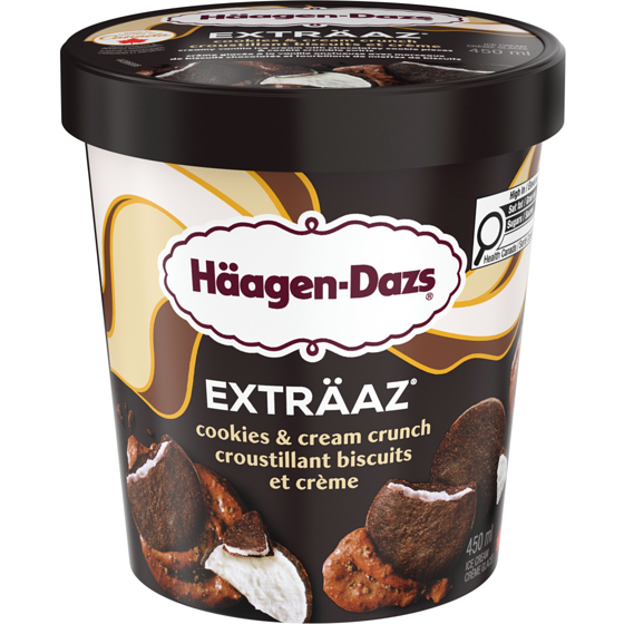Haagen Dazs EXTRÄAZ Cookies & Cream Crunch Ice Cream 450 ml, $1.22/100ml