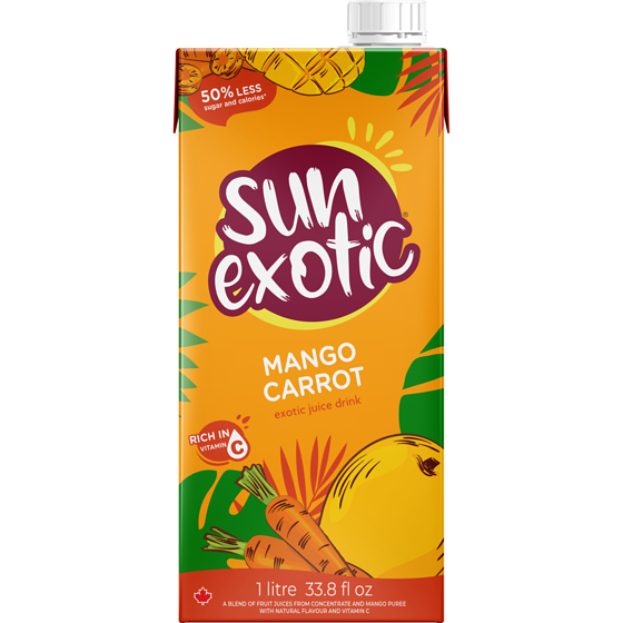 Sun Exotic Mango Carrot Juice Drink 1 l, $0.25/100ml