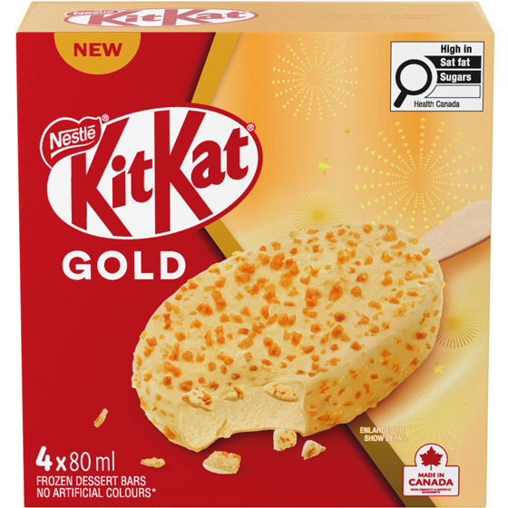Nestlé Kitkat Gold, Wafer Flavoured Frozen Dessert Bars 320 ml, $2.03/100ml